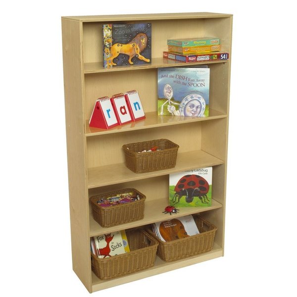 Childcraft Adjustable Bookcase, 5 Shelves, 35-3/4 x 11-5/8 x 60 Inches 1457590